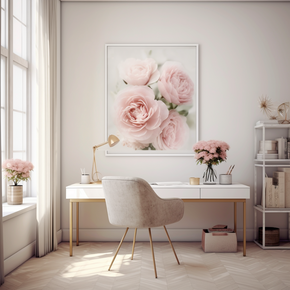 Soft, beautifully appointed home office — a calm space for working through life's next chapter